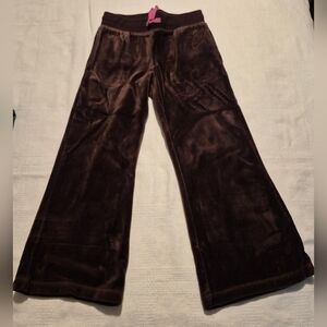 Mini Boden girls size 6 years brown velour pull on pants VGUC
